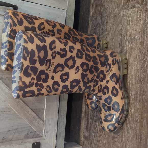 Coach leopard print rubber boots - Picture 3 of 10